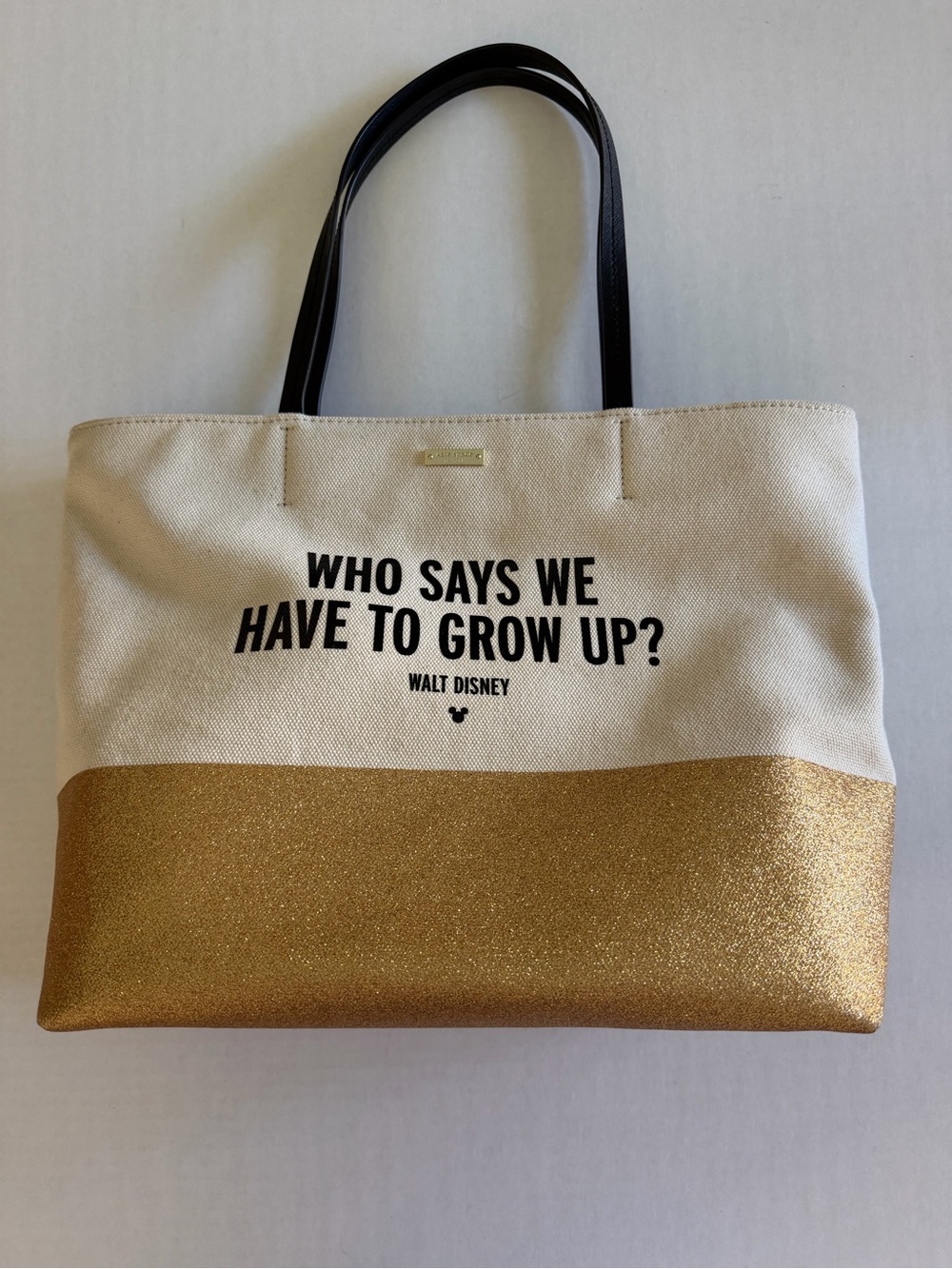 kate spade Disney “Who Says We Have To Grow Up” Canvas Tote